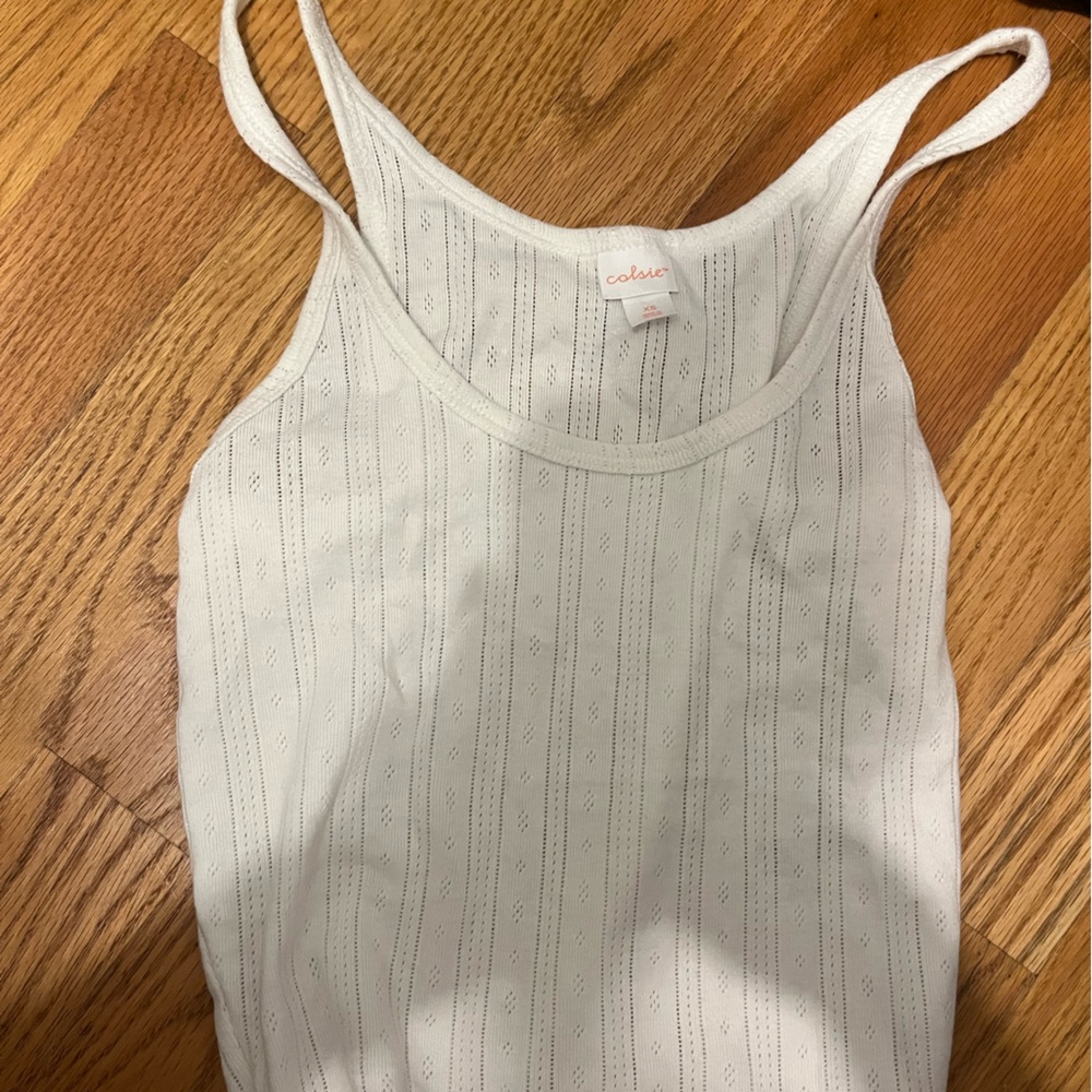 Colsie White Eyelet Sleeveless Top